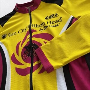 Louis Garneau Sun City Hilton Head Cycling Jersey G/L Long Sleeve Yellow‎